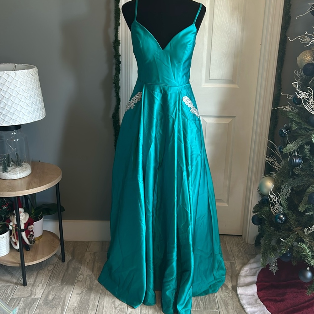 Teal Stacy Sklar dress
